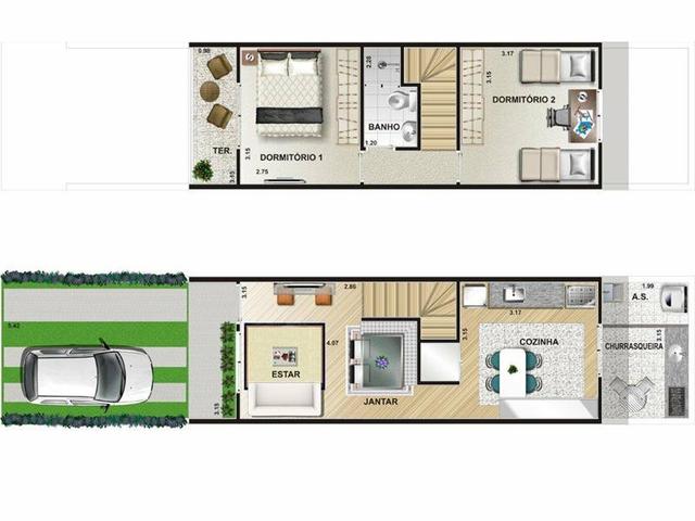 Casas prontas em Jandira 2 dormitórios com quintal Minha Casa Minha Vida - Foto 10