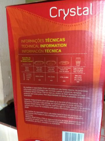 Jogo de prato e copos lacrado. novo - Foto 2