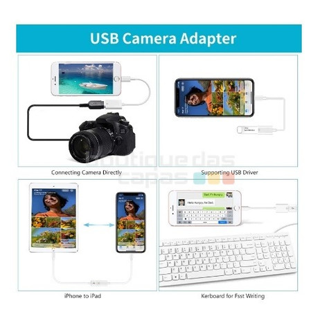 Cabo otg usb para ios iphone 5 a 12 ipad le-0158 - Foto 2