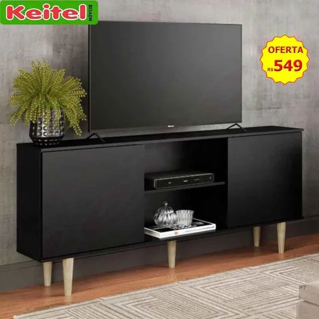 Rack p/ Tv Aparador Siena Preto