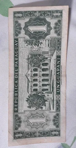 Cédula antiga do Paraguai 1952 um Guarani