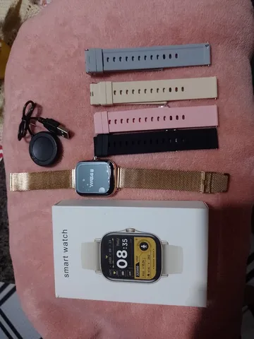 M6, Relógio Inteligente, SmartWatch, Rosa, Relógio de Esporte, Bluetooth,  Conexão Aplicativo, Xiaomi, Android, Apple