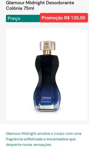 Perfume Glamour Midnight Desodorante Colônia O Boticário 75ml