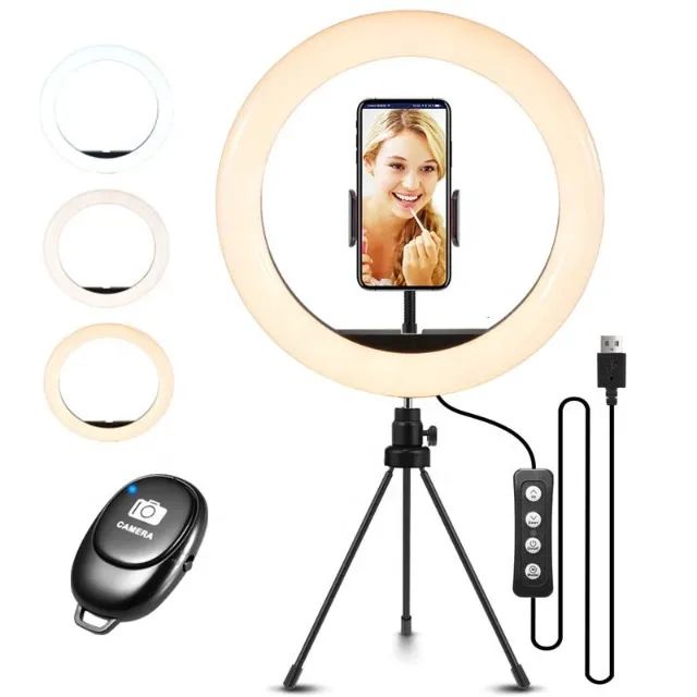 Ring Light 10 Luz Selfie C/ Tripé grande e pequeno 14 unidades - Foto 3