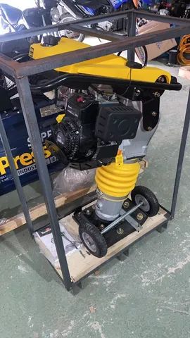 Compactador de Solo Tipo Sapo à Gasolina 4 Hp 4T com rodas Ttr80zm-xp - Foto 2