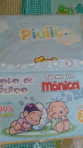 Lençol para berço  da turma da Mônica 