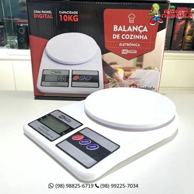 Balança Digital de Cozinha Precisão 1g a 10Kg - MBhouse em São Luís ma