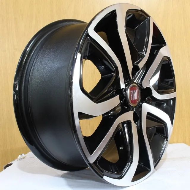 Rodas KRMai R91 Fiat Argo - Aro 14x6 - Furação 4x98 - Black Diamond - Foto 2