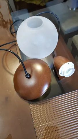 Pendente Esphera Imbuia 15cm - Foto 3