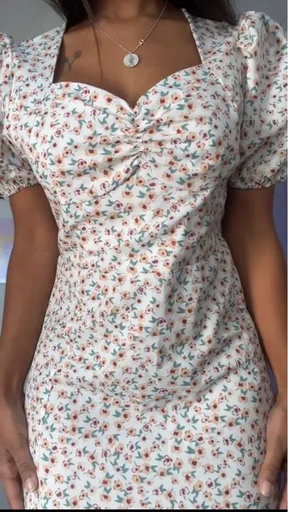 Vestido florido longo 