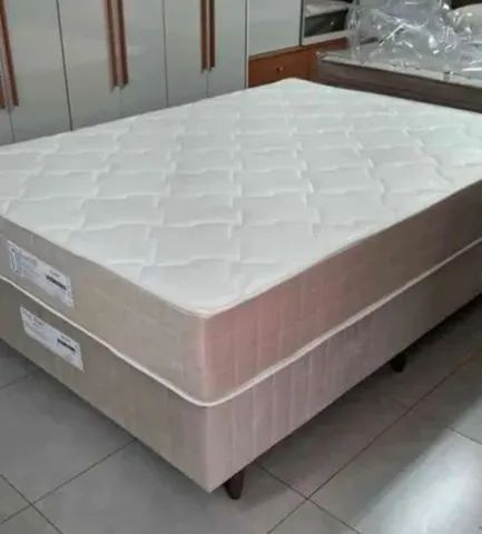 Cama box casal molas ensacadas ENTREGAMAOS NO MESMO DIA ( Promoção ) tamanho 138x188 - Foto 2