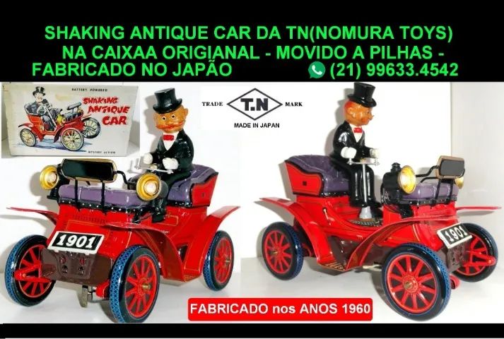 Shaking Antique  Car. Da marca Tn. Raridade.