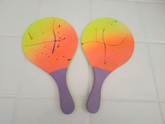 Par De Raquetes De Tênis De Praia Procopio Neons  - Foto 2