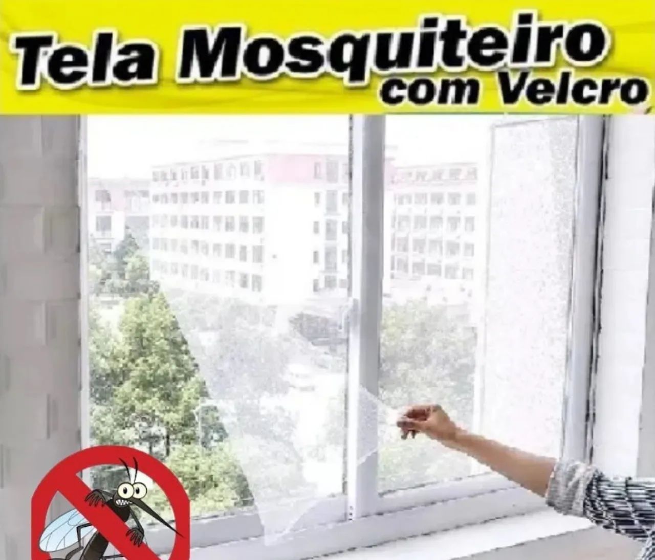 Tela Mosquiteiro para janela e porta  com velcro  - Foto 3