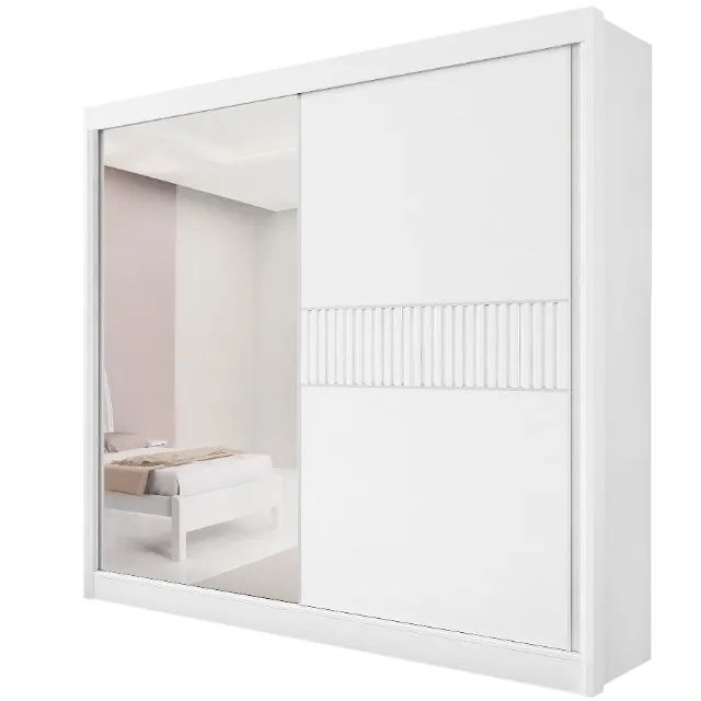 Guarda-Roupa 2 Portas Ripado  Korsa - Foto 3