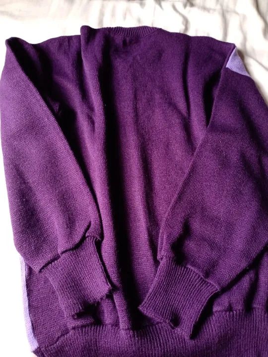 Blusa de lã roxo e branco tamanho G em ótimo estado - Foto 3