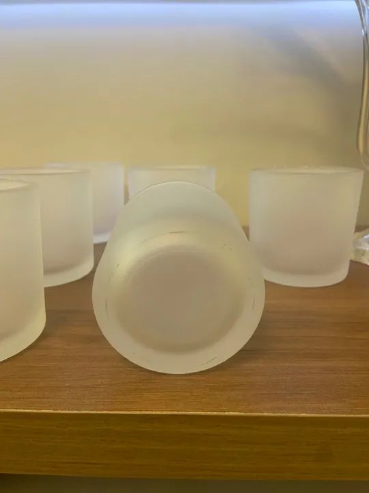 9 Copos de Vidro Fosco - Foto 2