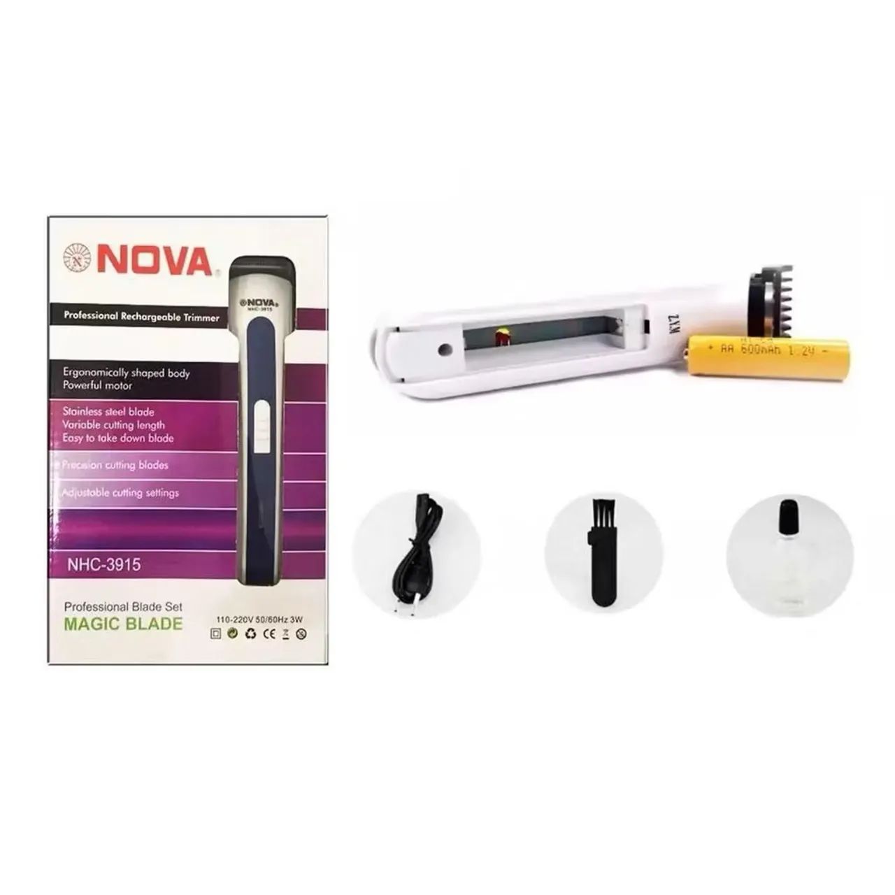 Máquina De Cortar Cabelo Nova Recarregável Barbeador  Aparador Barba FAZEMOS ENTREGA - Foto 5