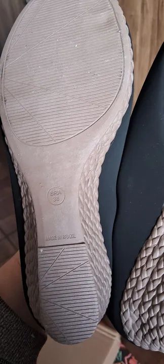 Sapato social camurça confortável novo preto n 38 + carteira  - Foto 5