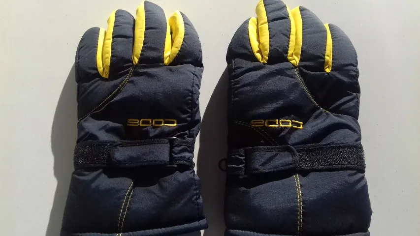 Luva Moto CODE - NOVA - Muito quente - tam. M/G - Azul detalhe amarelo