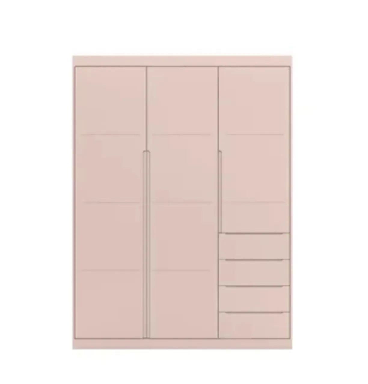 Guarda-Roupa Infantil Rosa 3 Portas