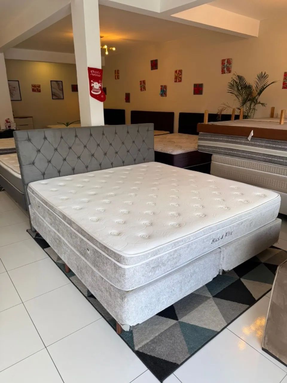 Cama box KING SEMINOVA TOP COM CABECEIRA  DE BRINDE  - Foto 4