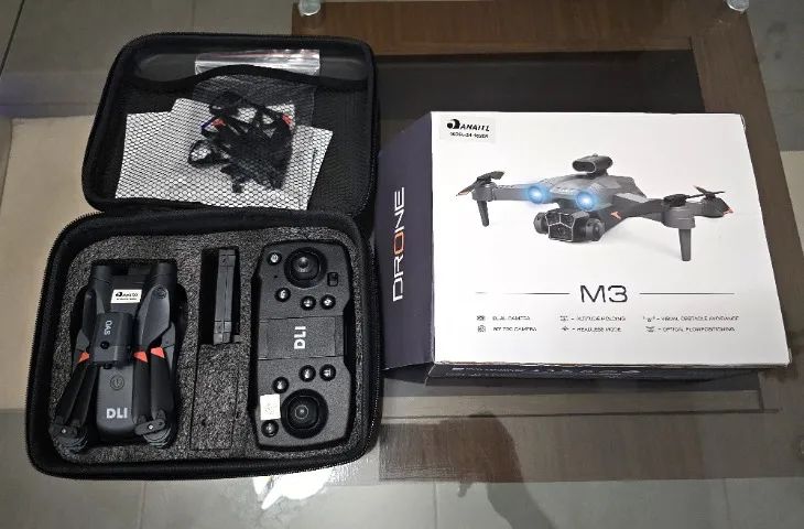 Drone Novo Com Câmeras Móveis Maleta e Acessórios Completo Várias Funções e Recursos - Foto 4