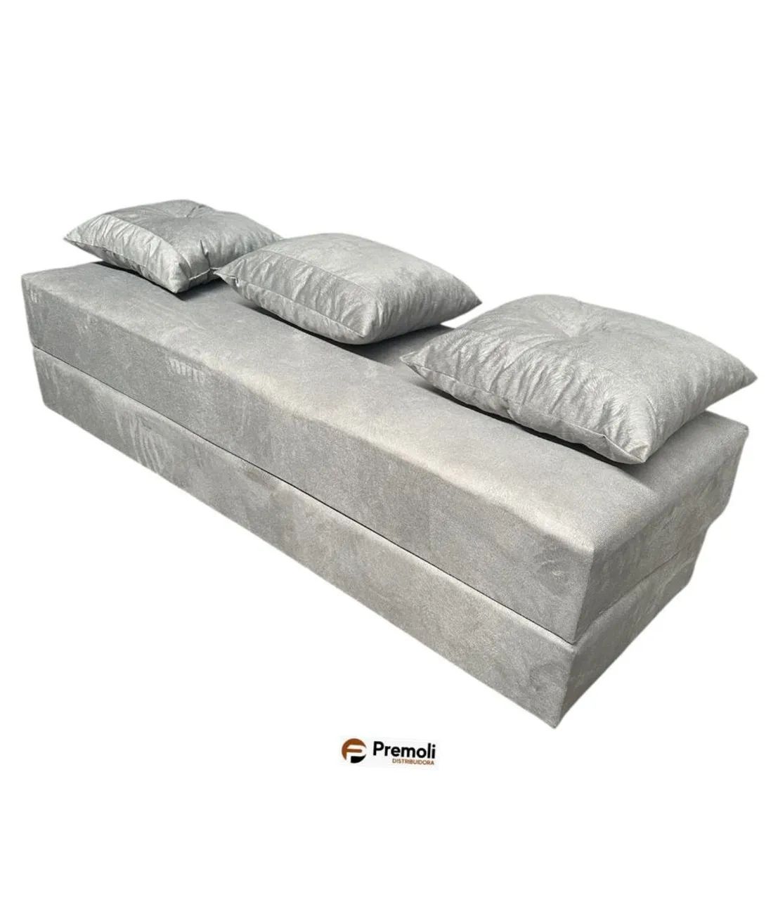 SOFÁ CAMA LUXO TECIDO SUED - Foto 4
