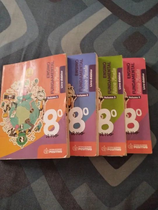 Livros didáticos 8 ano volumes 1 ao 4
