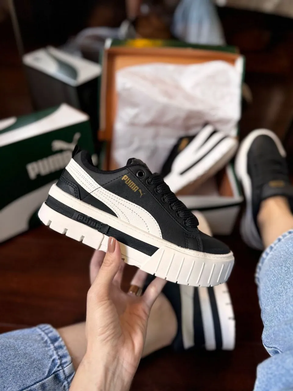 Tênis Puma Mayze - Preto e Branco