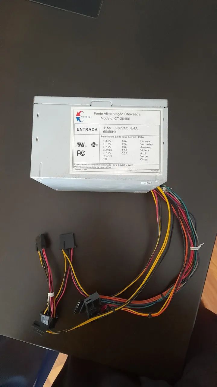 Fonte de Alimentação Coletek CT-2045S
