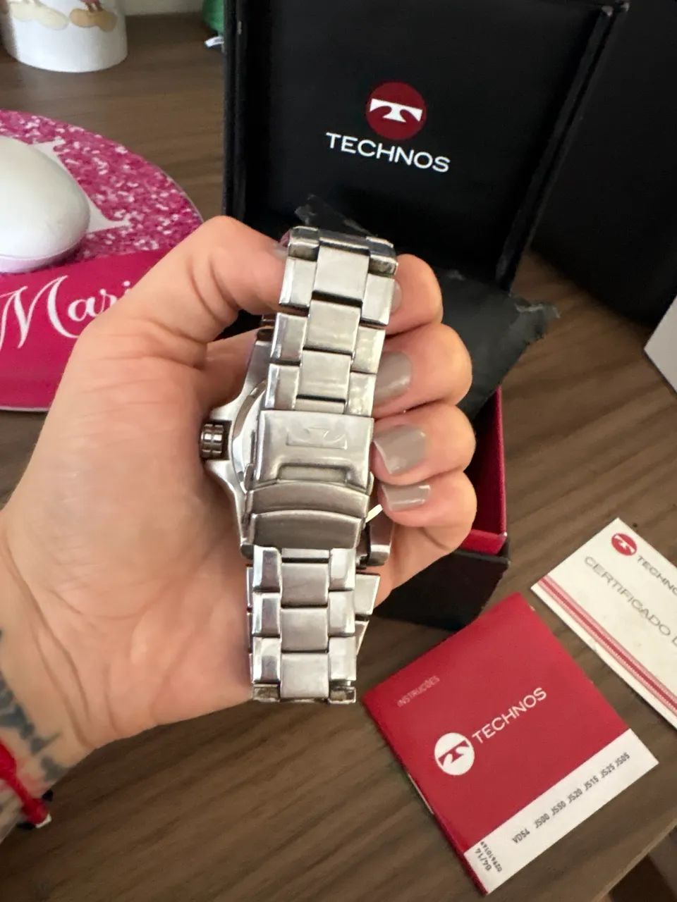 Relógio Technos masculino skymaster prata  - Foto 4