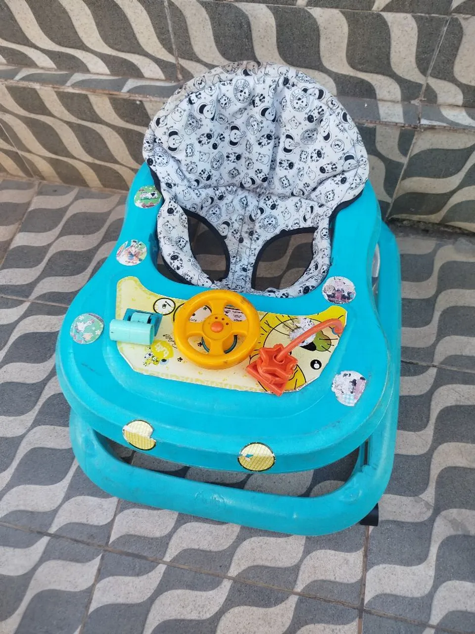 Andador Infantil Azul com Brinquedos