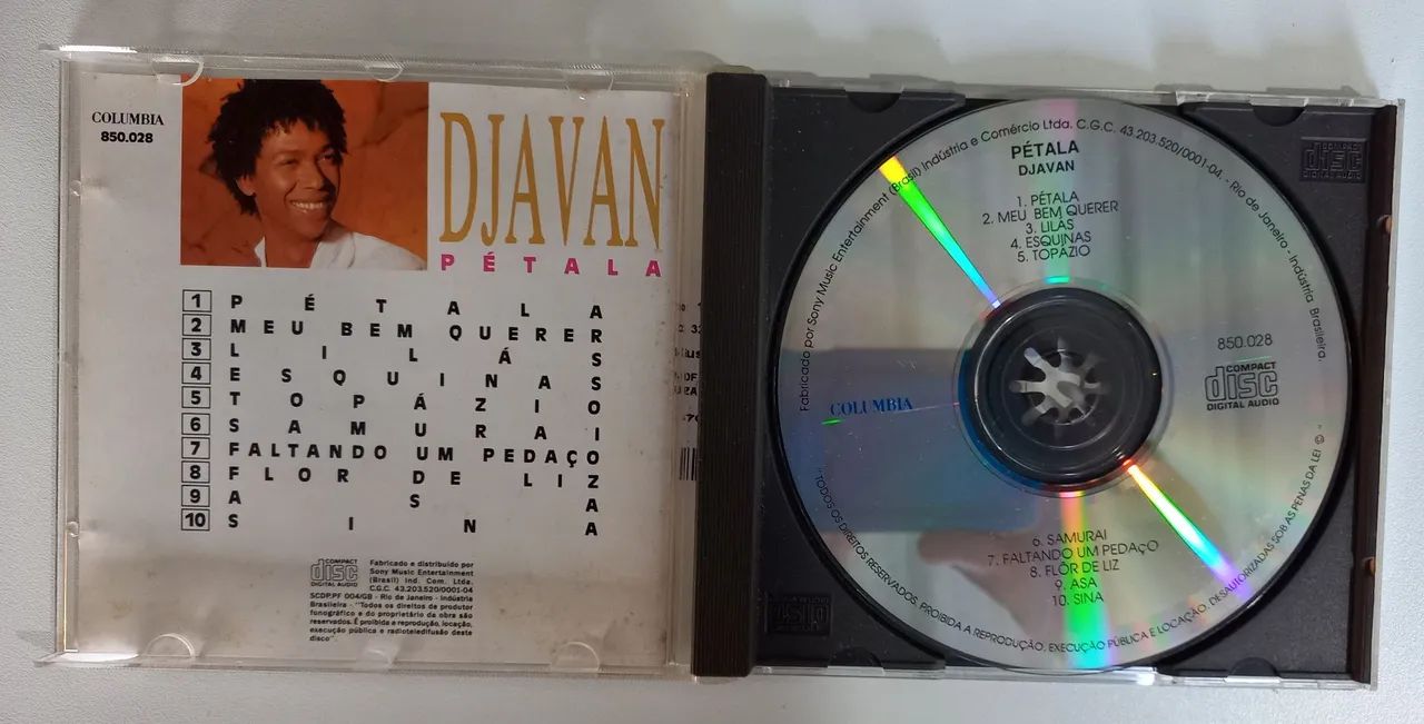CD Djavan - Álbum Pétala  - Foto 2