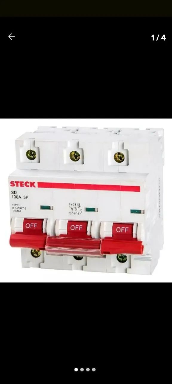 Disjuntor Steck 3P 10000A Novo - Foto 3