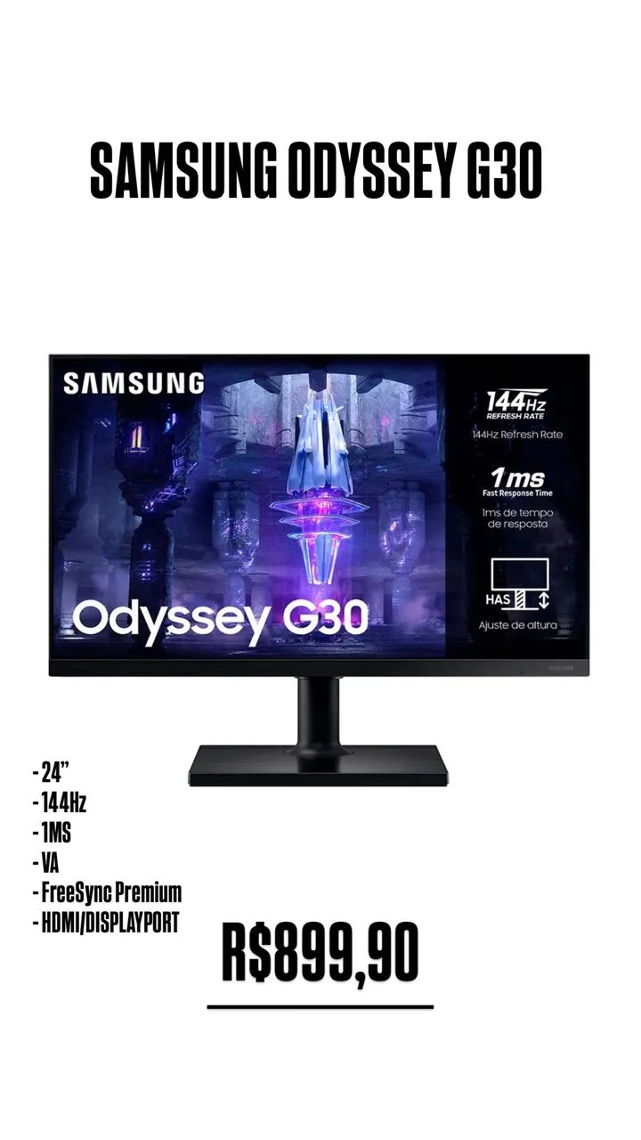 Monitor Samsung Odyssey 24p 144Hz