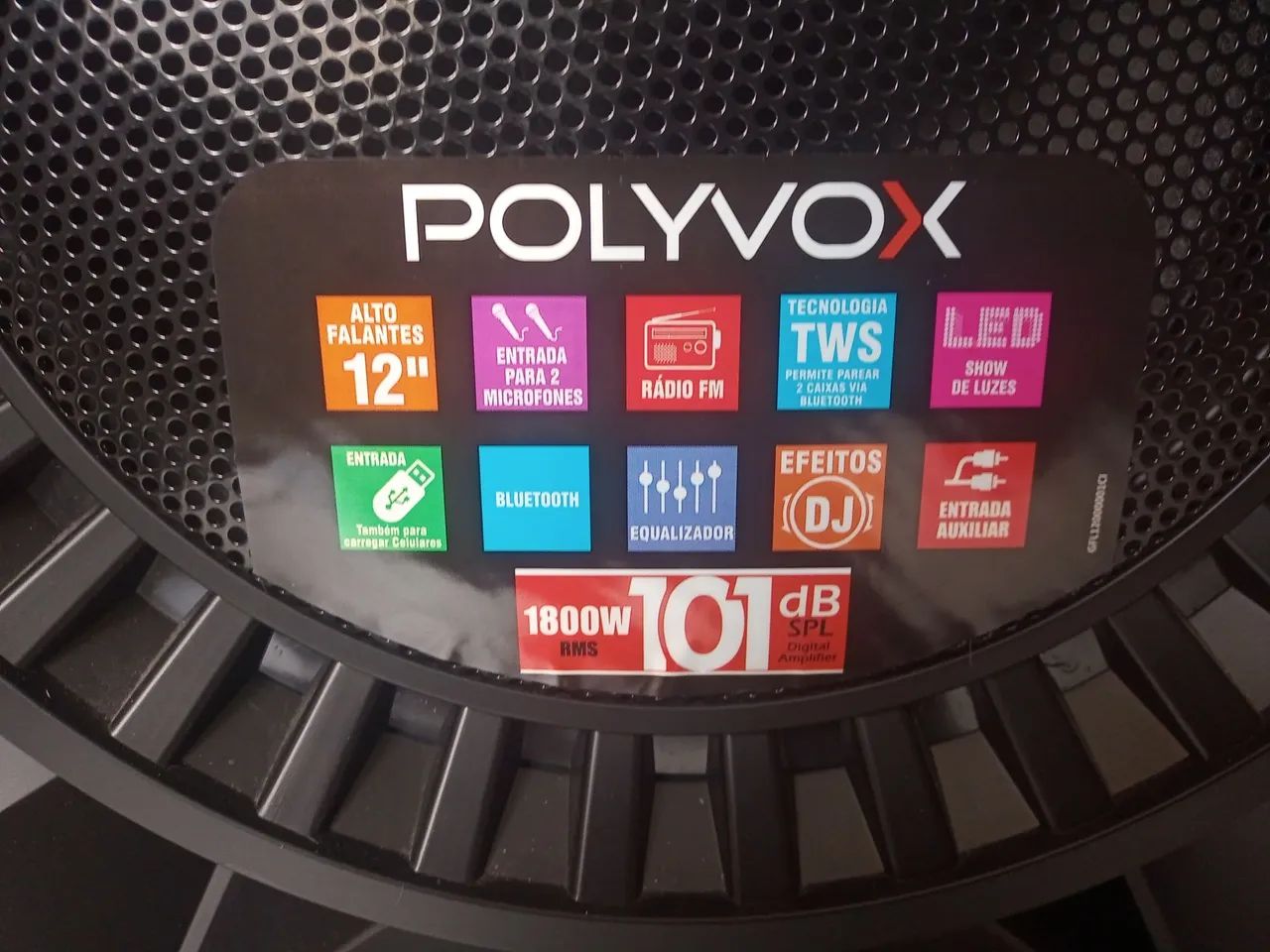 Som Polyvox DJ com Bluetooth e USB - Foto 2