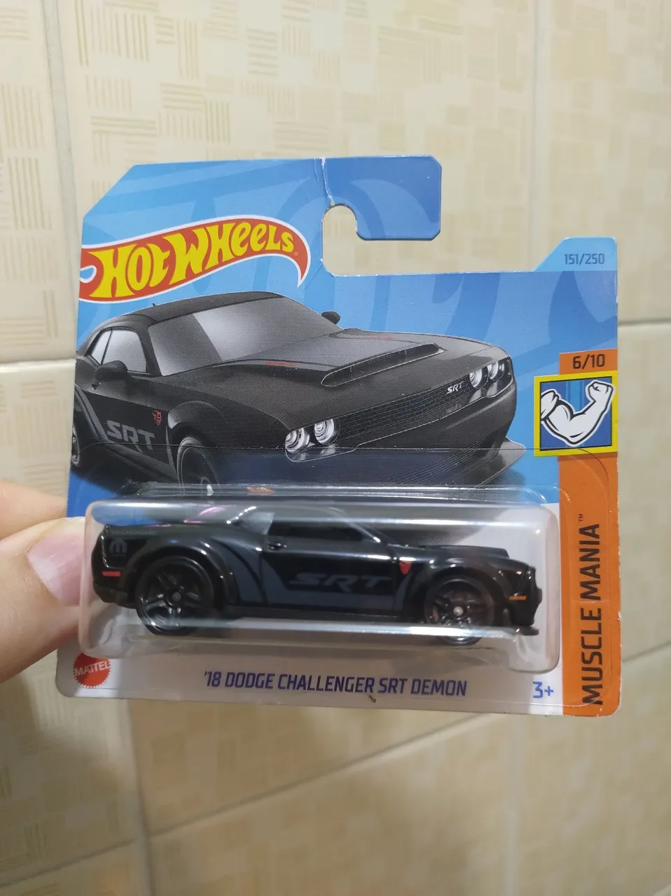 HotWheels '18 Dodge Challenger SRT Demon Preto Novo Hot Wheels