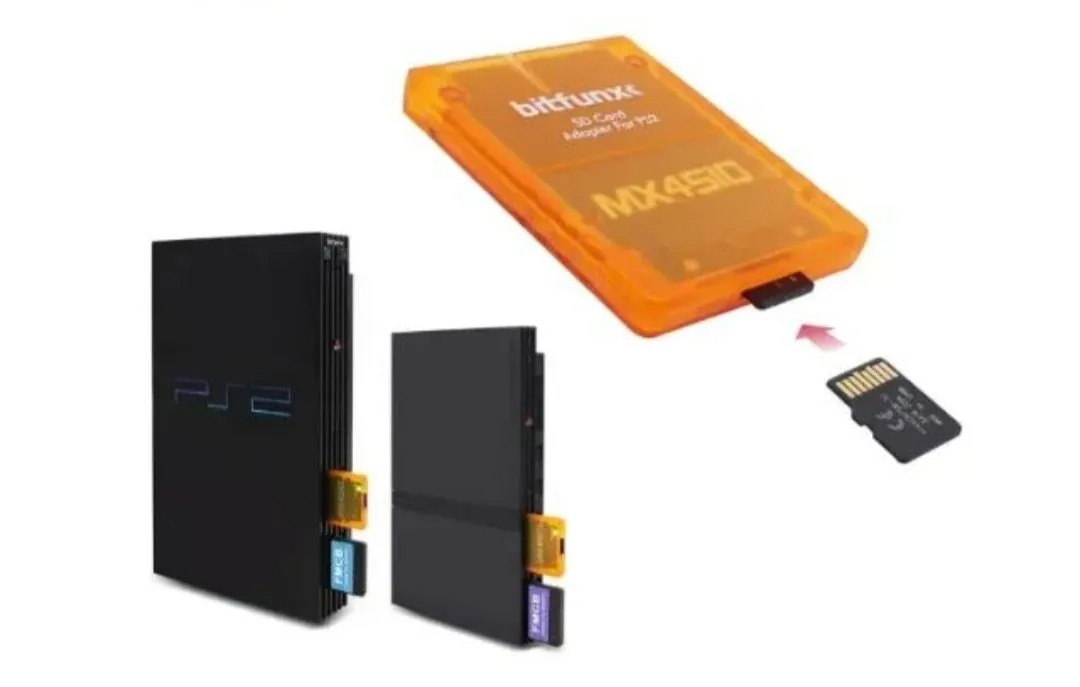 Adaptador SD Card para Playstation 2 - MX4SIO