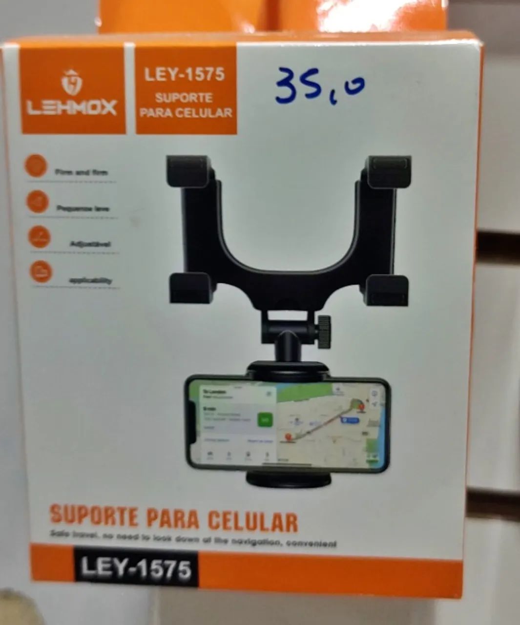 Suporte Veicular Celular Ley-1575 Lehmox Retrovisor - Foto 3