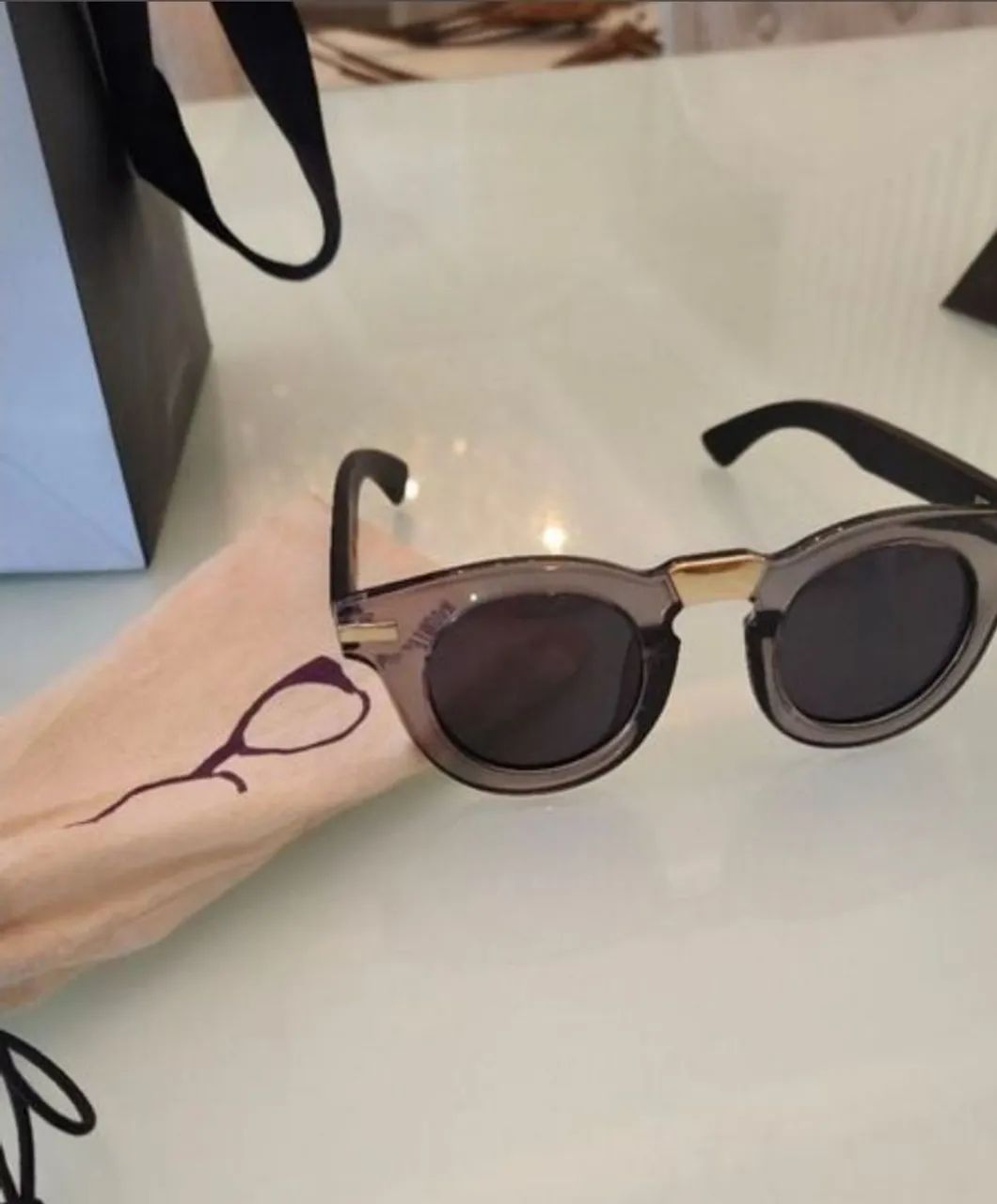 óculos de sol de acetato com bambu - Foto 2