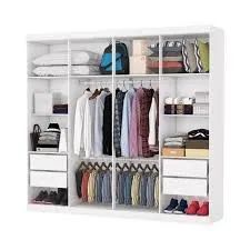 Guarda Roupa Rubi 8Pts 4Gvs com Espelhos Branco Carioca - Entrega Rápida!  - Foto 2