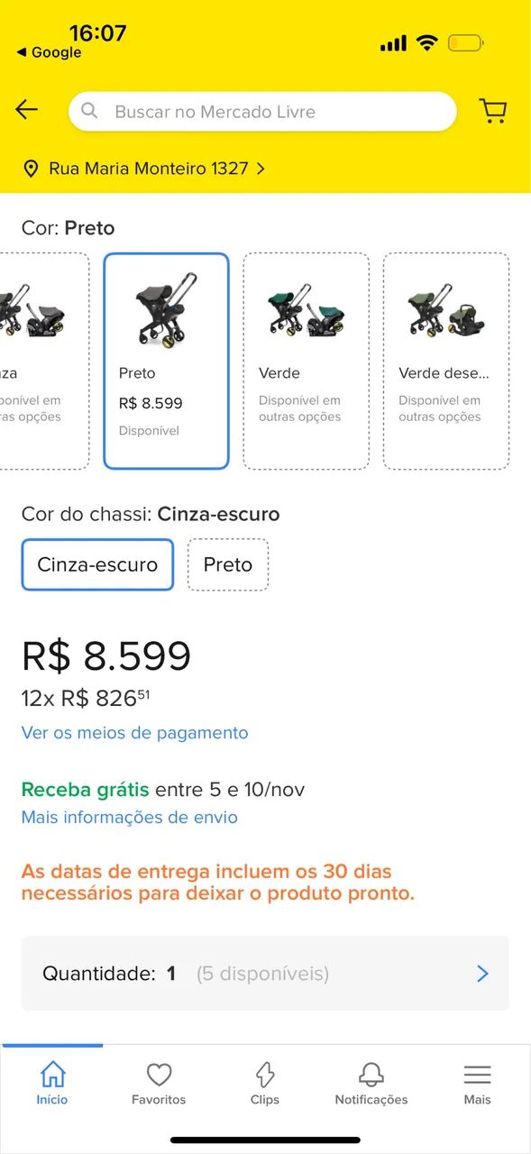 Carrinho de bebê de paseio travel system Doona Doona + Car Seat & Stroller - Foto 4