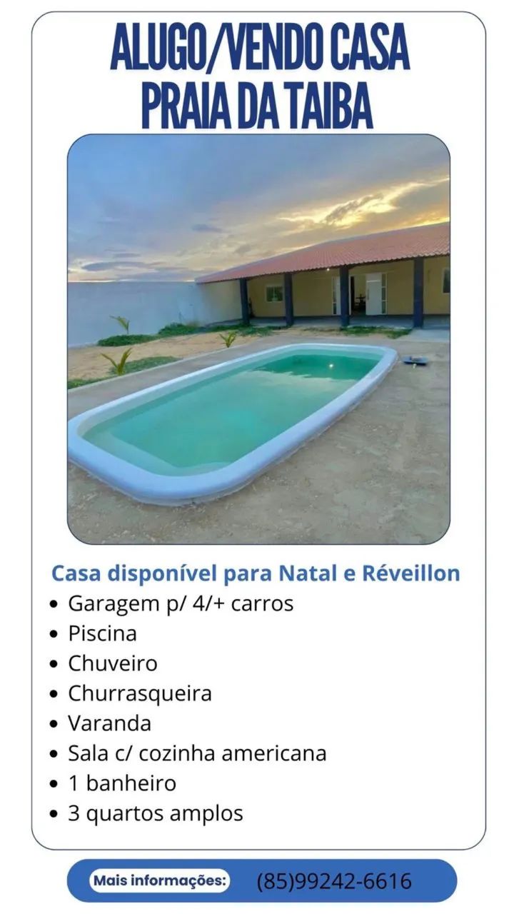 ALUGO/VENDO CASA PRAIA DA TAIBA