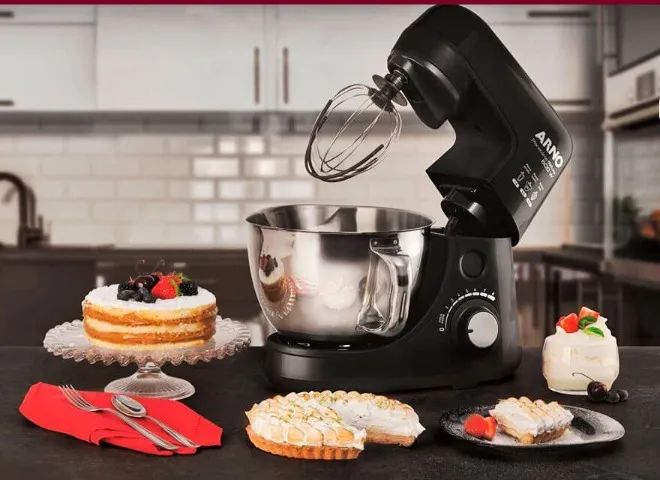 Batedeira Planetária Arno Deluxe Sx71, Tigela INOX, 600W, 8 vel. - 110V (NOVO) - Foto 6