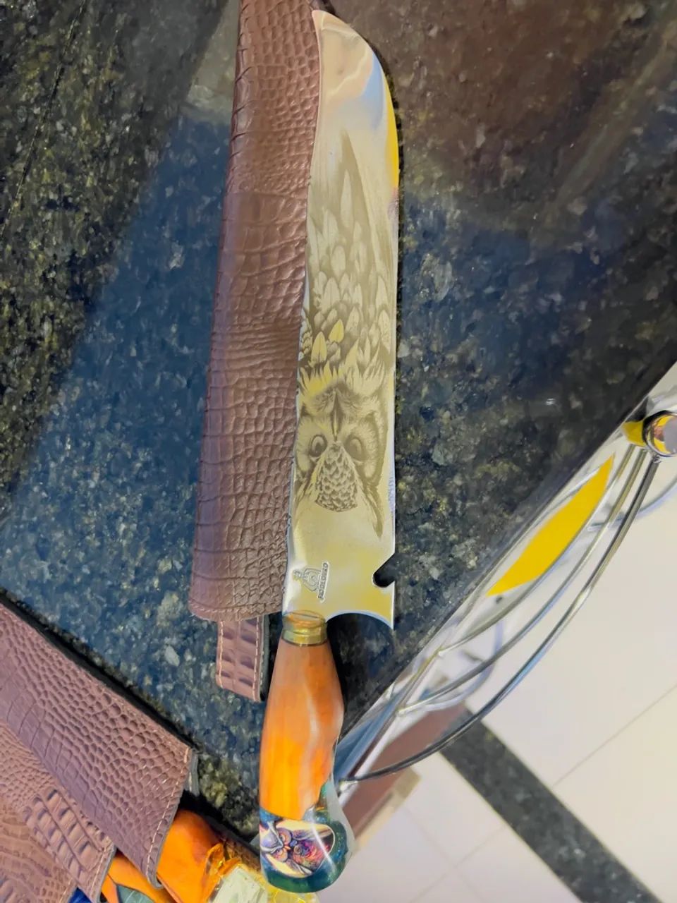 Lindas Facas em aço inox fio de ouro  - Foto 5