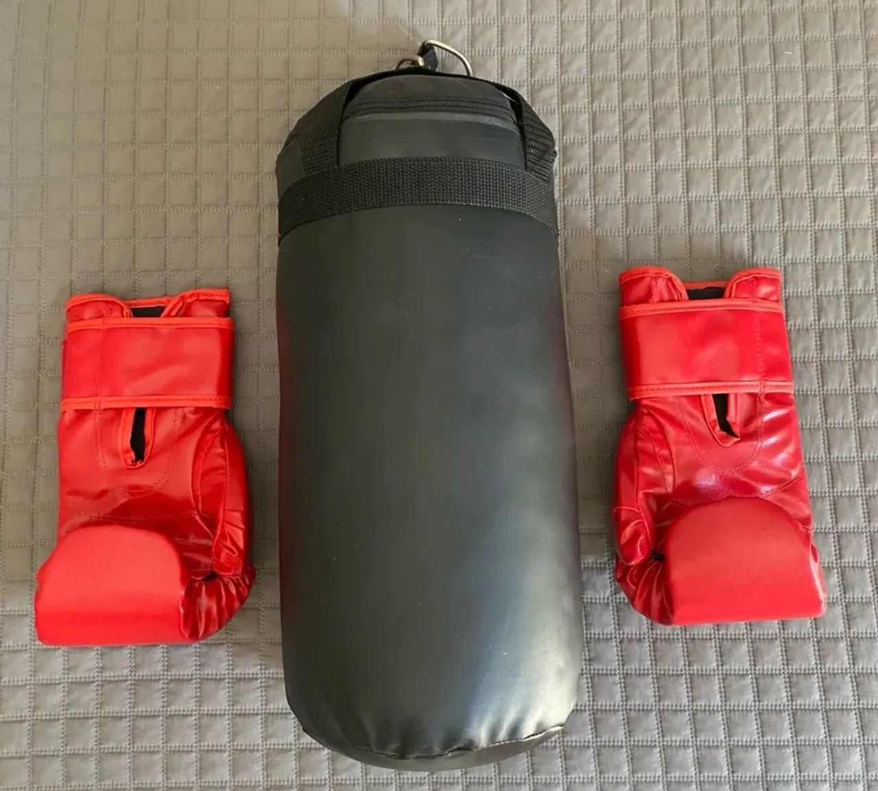 Saco De Pancada + Luva Boxe Kit Muay-thai Infantil - Foto 2