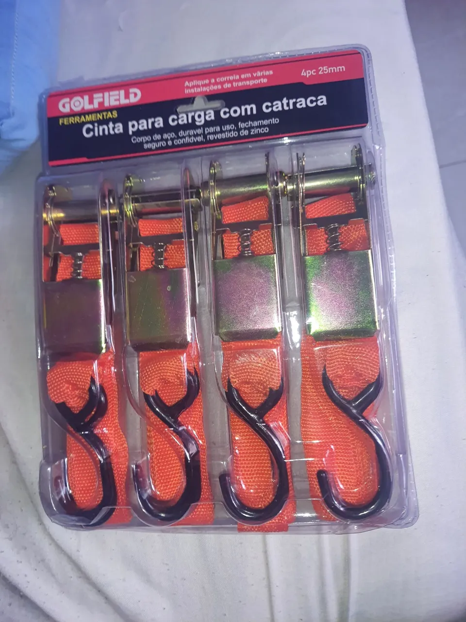 Cinta para Carga com Catraca 25mm - 4 Peças