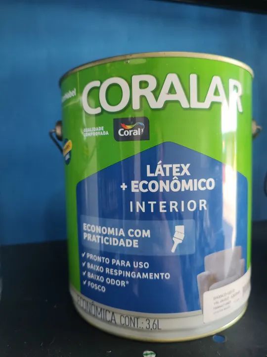 Tinta coral acrílica Coralar econômica 3,6l