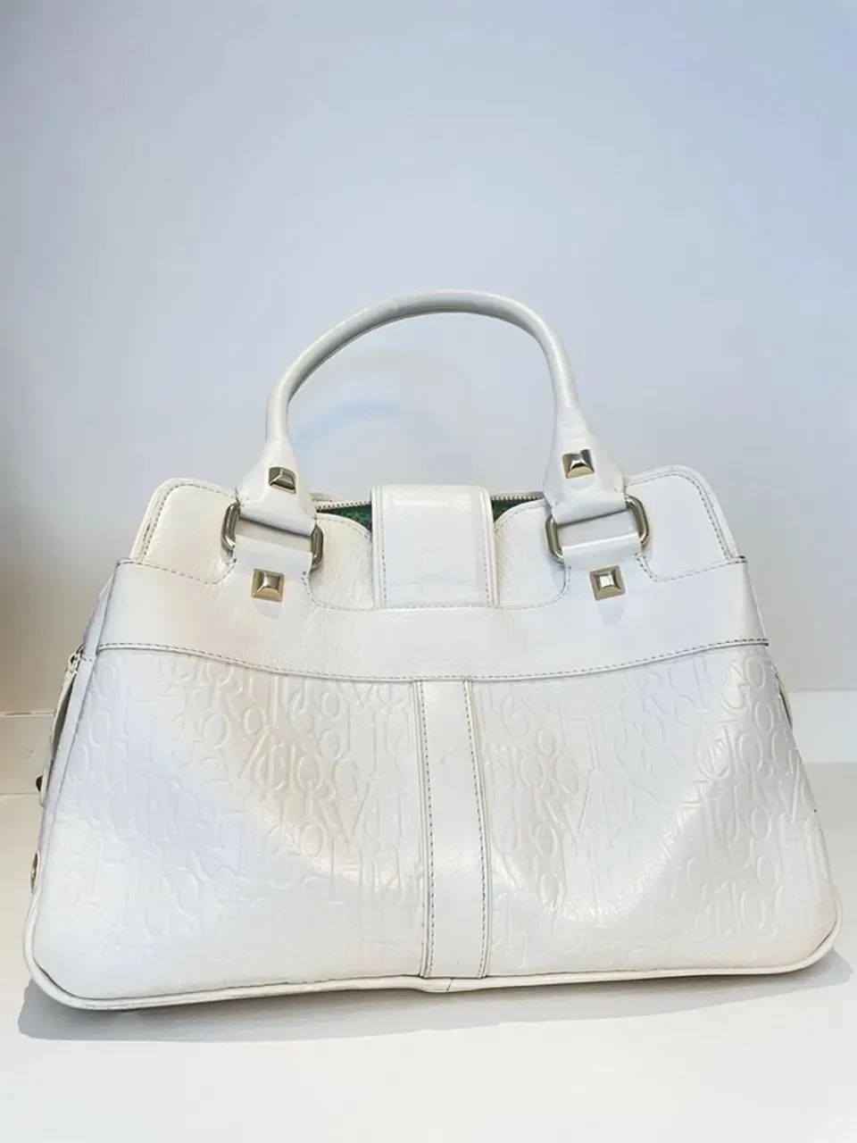 Bolsa Victor Hugo Original Modelo Tommy Cor Gelo - Pouco Uso - Foto 5